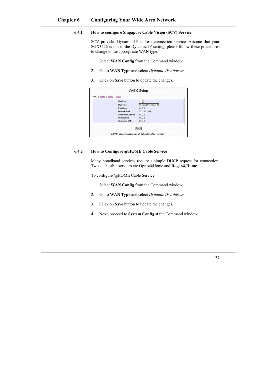 2 how to configure @home cable service, How to configure @home cable service | Compex Systems SGX3226 User Manual | Page 47 / 90