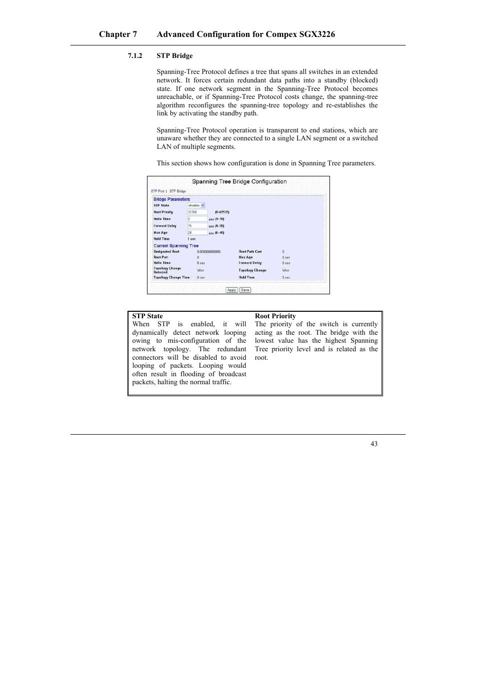 2 stp bridge, Stp bridge | Compex Systems SGX3226 User Manual | Page 53 / 90
