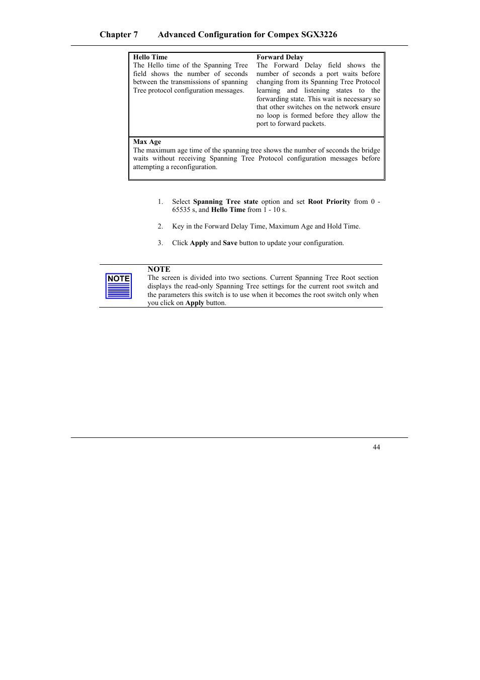 Compex Systems SGX3226 User Manual | Page 54 / 90