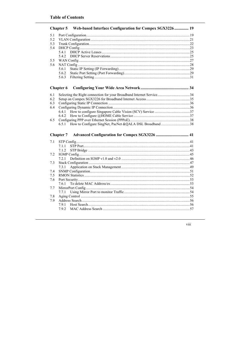 Compex Systems SGX3226 User Manual | Page 9 / 90