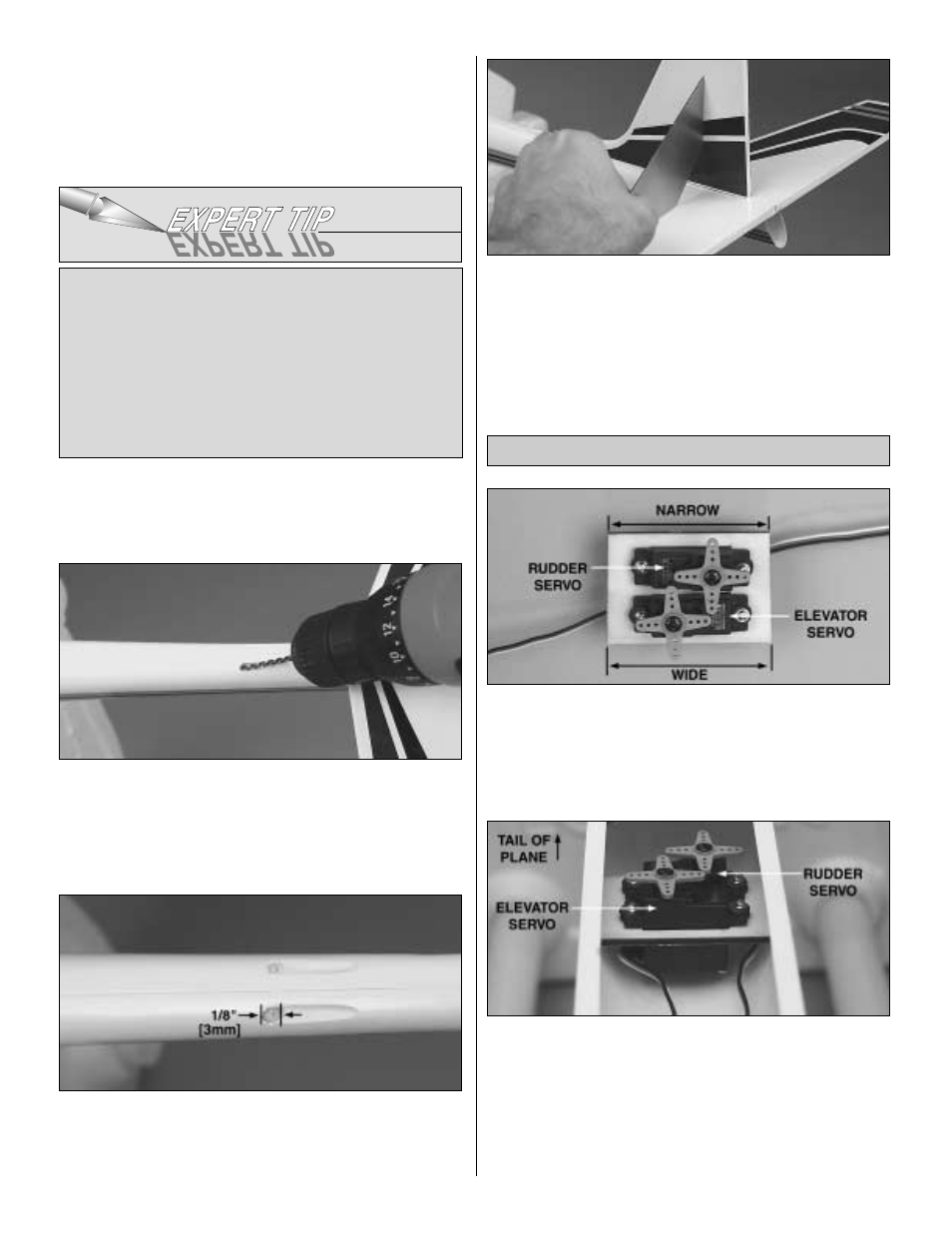 Install servo & battery tray | Great Planes ElectroStreak ARF - GPMA1055 User Manual | Page 11 / 23