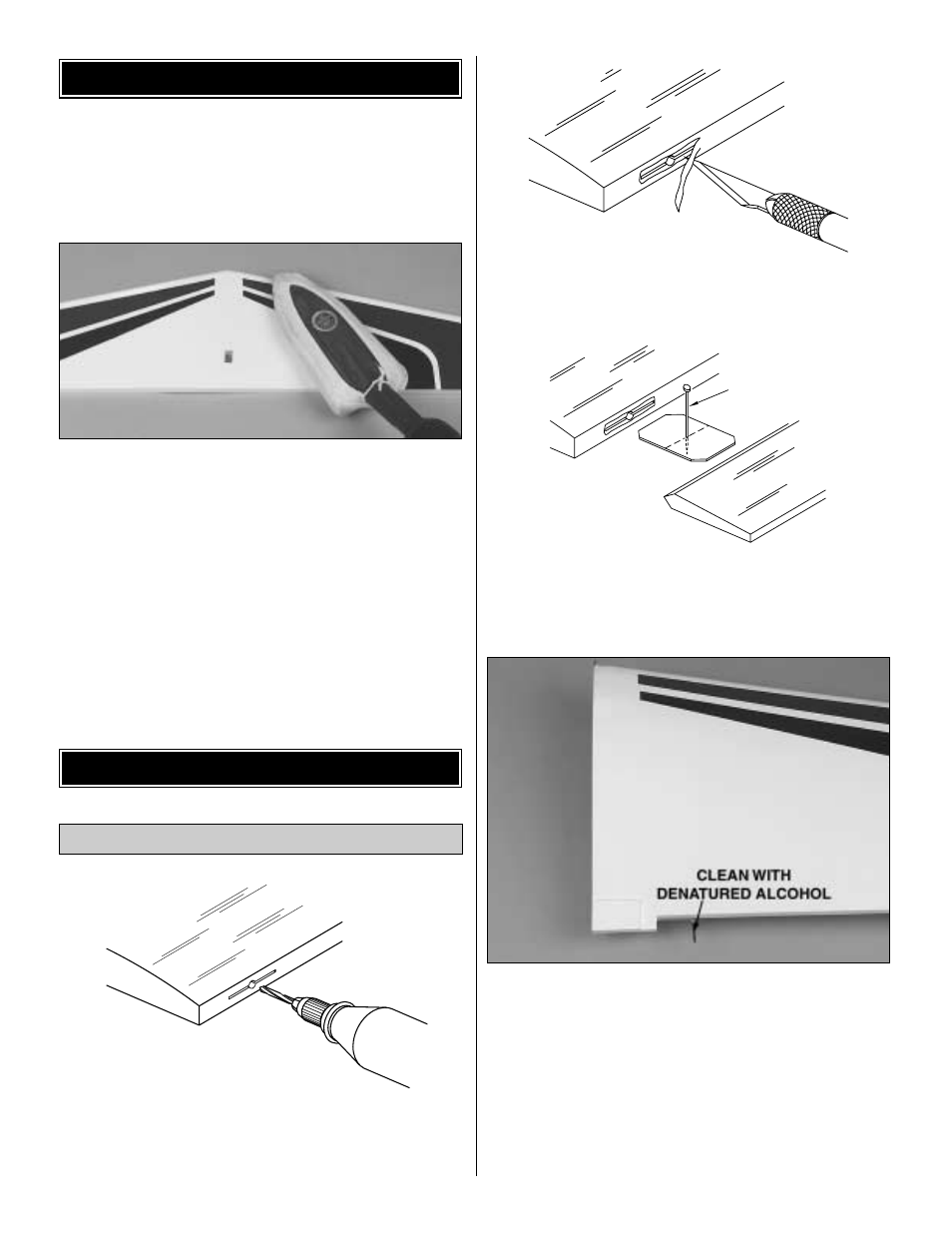 Install the ailerons build the wing preparations | Great Planes ElectroStreak ARF - GPMA1055 User Manual | Page 7 / 23