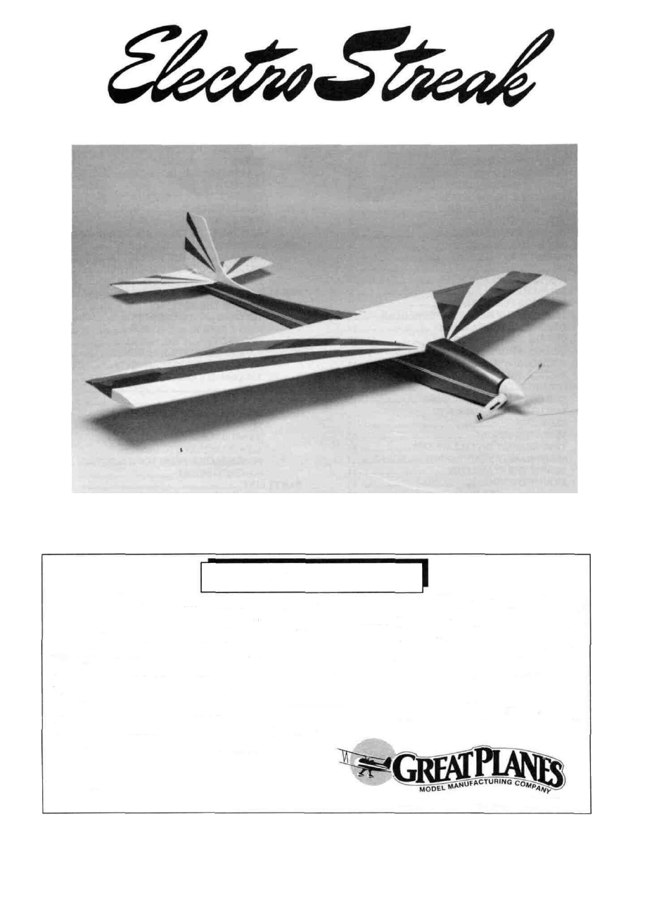 Great Planes ElectroStreak Sailplane Kit - GPMA0385 User Manual | 40 pages