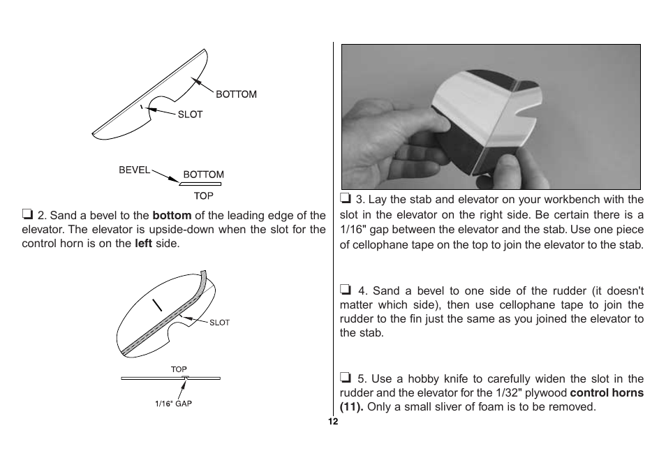 Great Planes Escapade ARF - GPMA1105 User Manual | Page 12 / 40