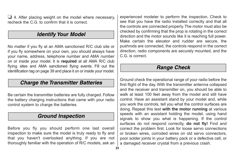 Great Planes Escapade ARF - GPMA1105 User Manual | Page 31 / 40