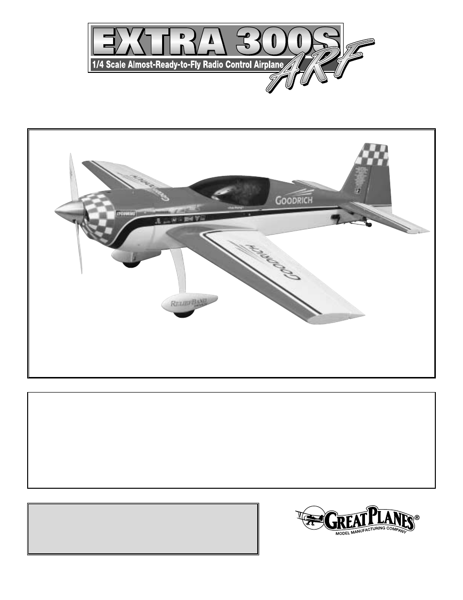 Great Planes Extra 300S 1.20 ARF Patty Wagstaff - GPMA1305 User Manual | 40 pages