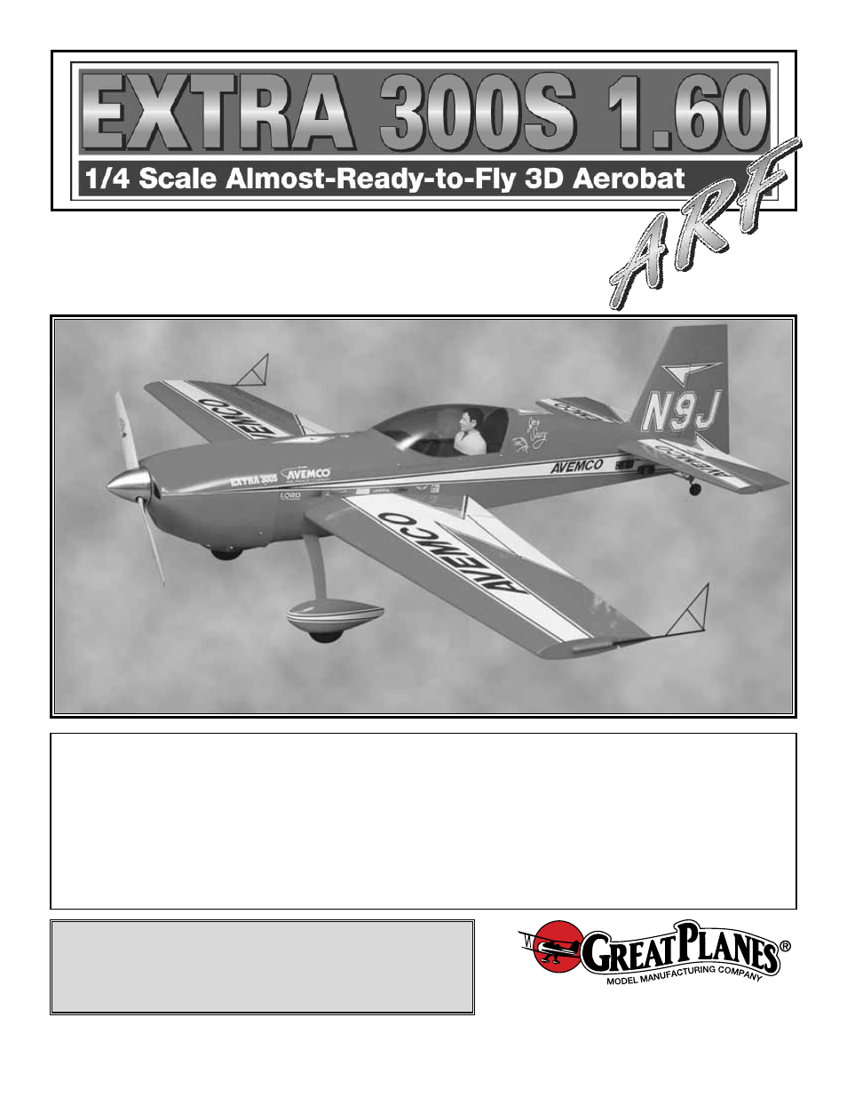 Great Planes Extra 300S 1.60 ARF - GPMA1365 User Manual | 28 pages