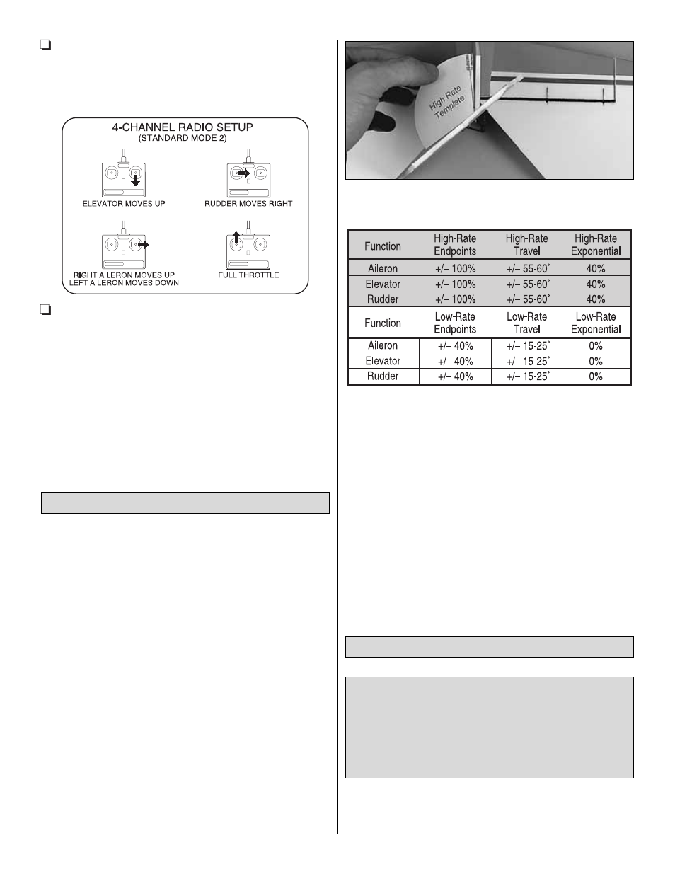 Balance the model (c.g.) set the control throws | Great Planes Extra 300S FlatOuts EP ARF - GPMA1114 User Manual | Page 18 / 24