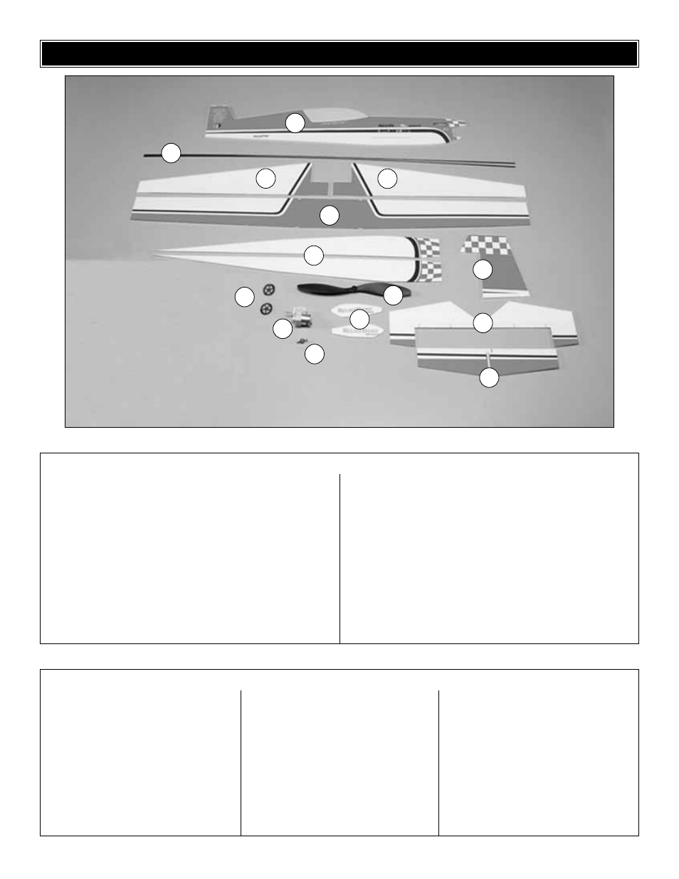 Kit contents | Great Planes Extra 300S FlatOuts EP ARF - GPMA1114 User Manual | Page 5 / 24