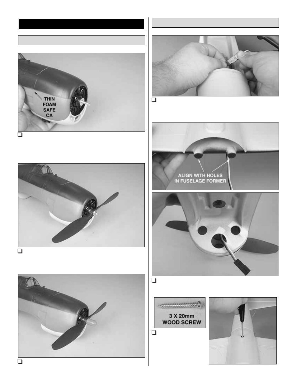 Final preparations | Great Planes F6F Hellcat EP Park Flyer ARF - GPMA1159 User Manual | Page 12 / 16