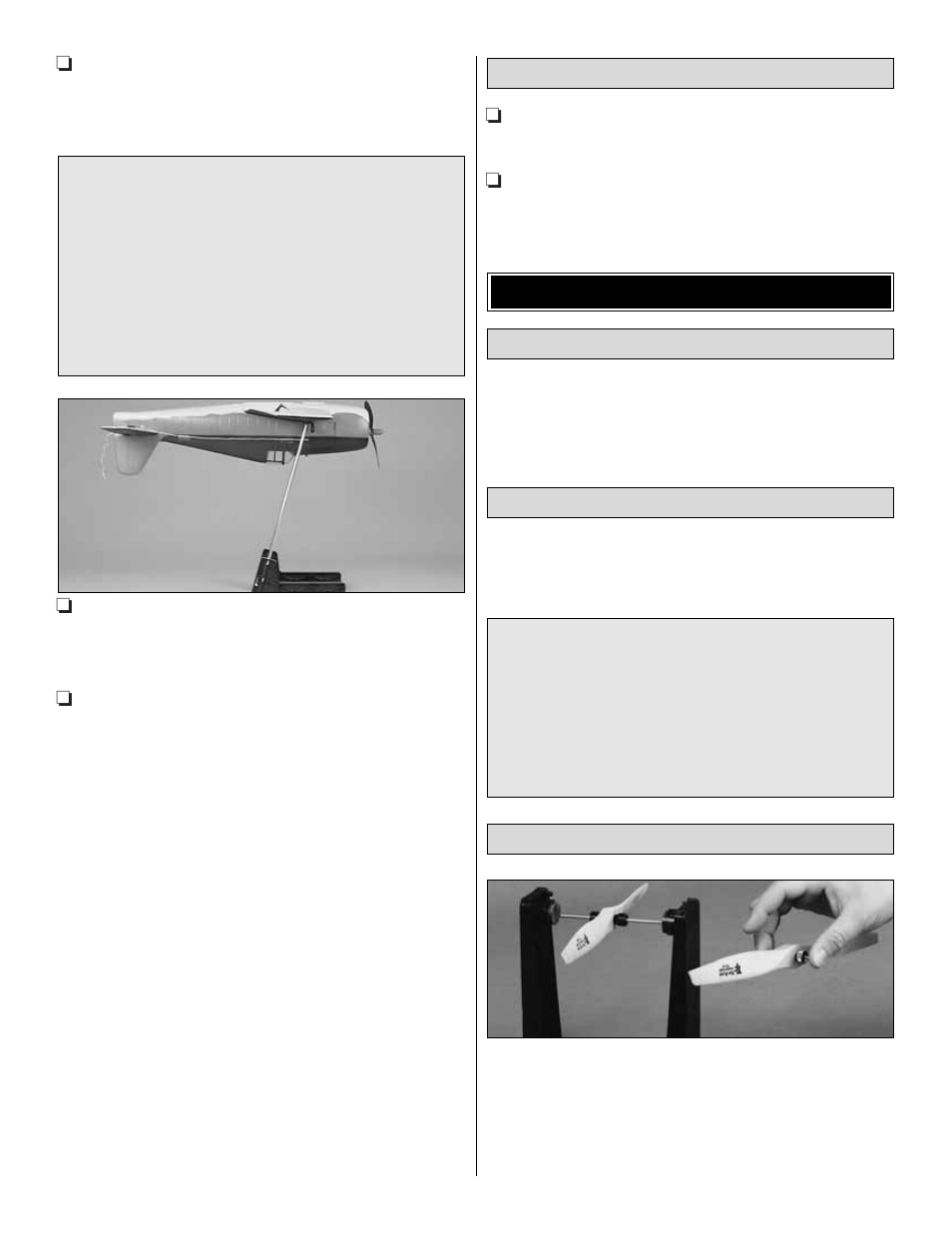 Preflight, Balance propellers, Charge the batteries identify your model | Balance the model laterally | Great Planes F6F Hellcat EP Park Flyer ARF - GPMA1159 User Manual | Page 14 / 16