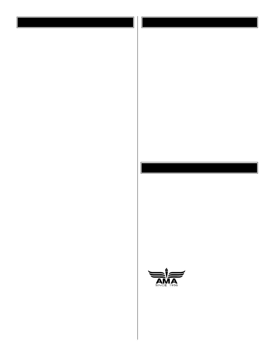 Ama introduction table of contents | Great Planes F6F Hellcat EP Park Flyer ARF - GPMA1159 User Manual | Page 2 / 16