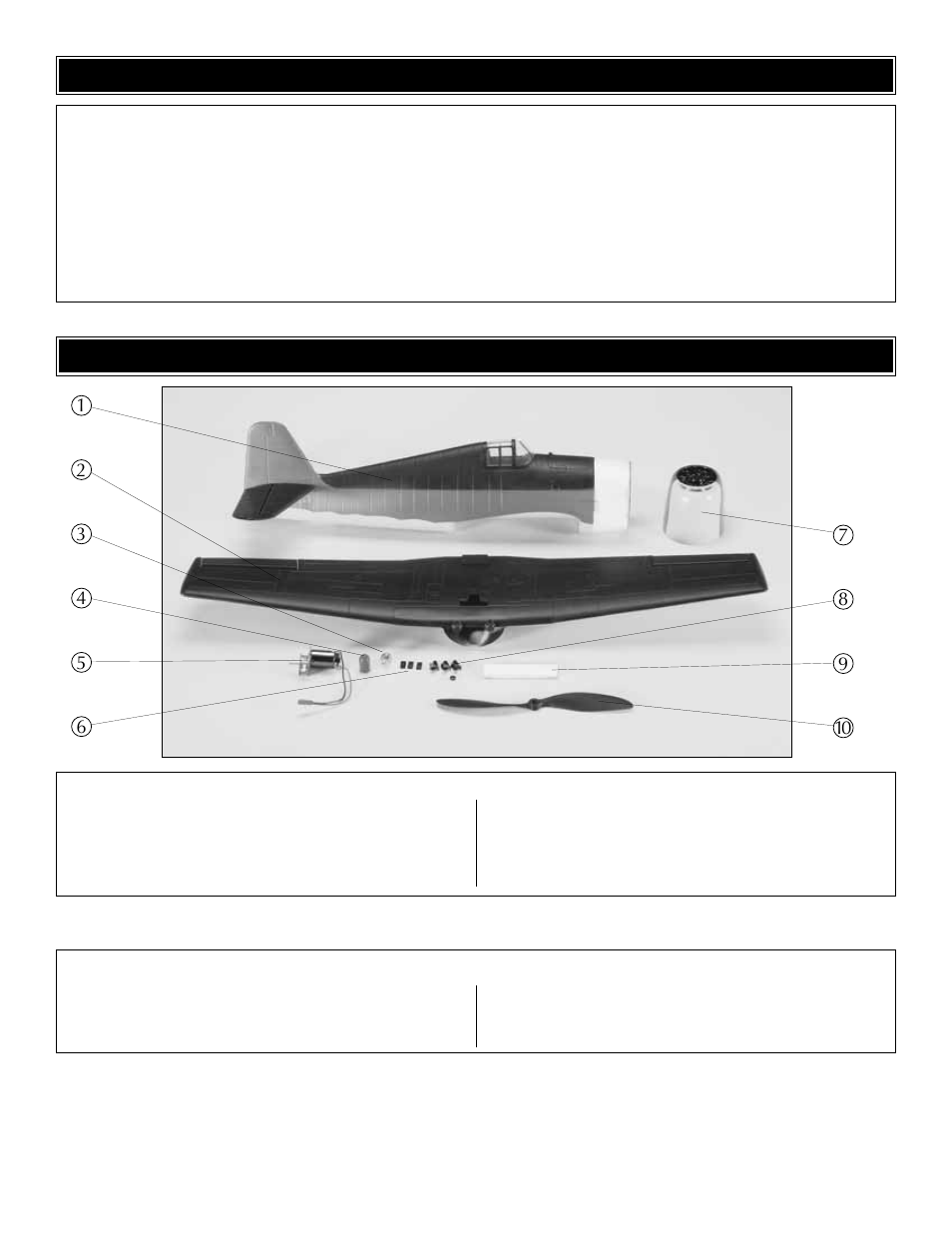 Kit inspection, Kit contents | Great Planes F6F Hellcat EP Park Flyer ARF - GPMA1159 User Manual | Page 5 / 16