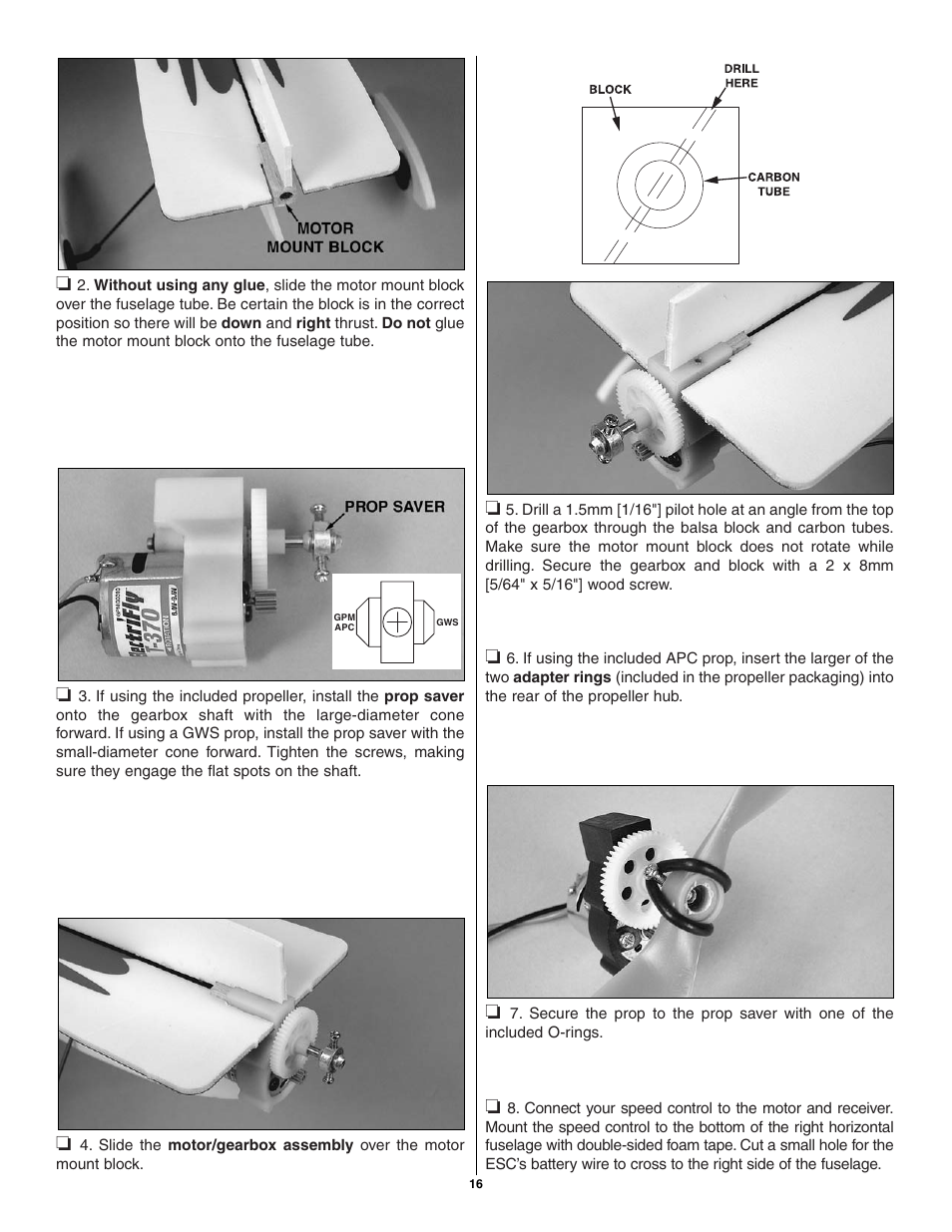 Great Planes Flatana FlatOuts EP ARF - GPMA1111 User Manual | Page 16 / 24