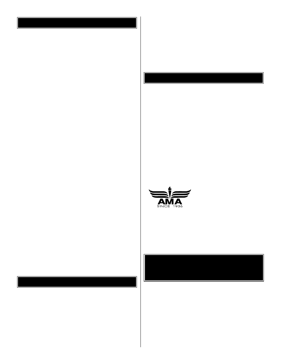 Ama introduction table of contents | Great Planes Fling 2m Sailplane ARF - GPMA1062 User Manual | Page 2 / 16