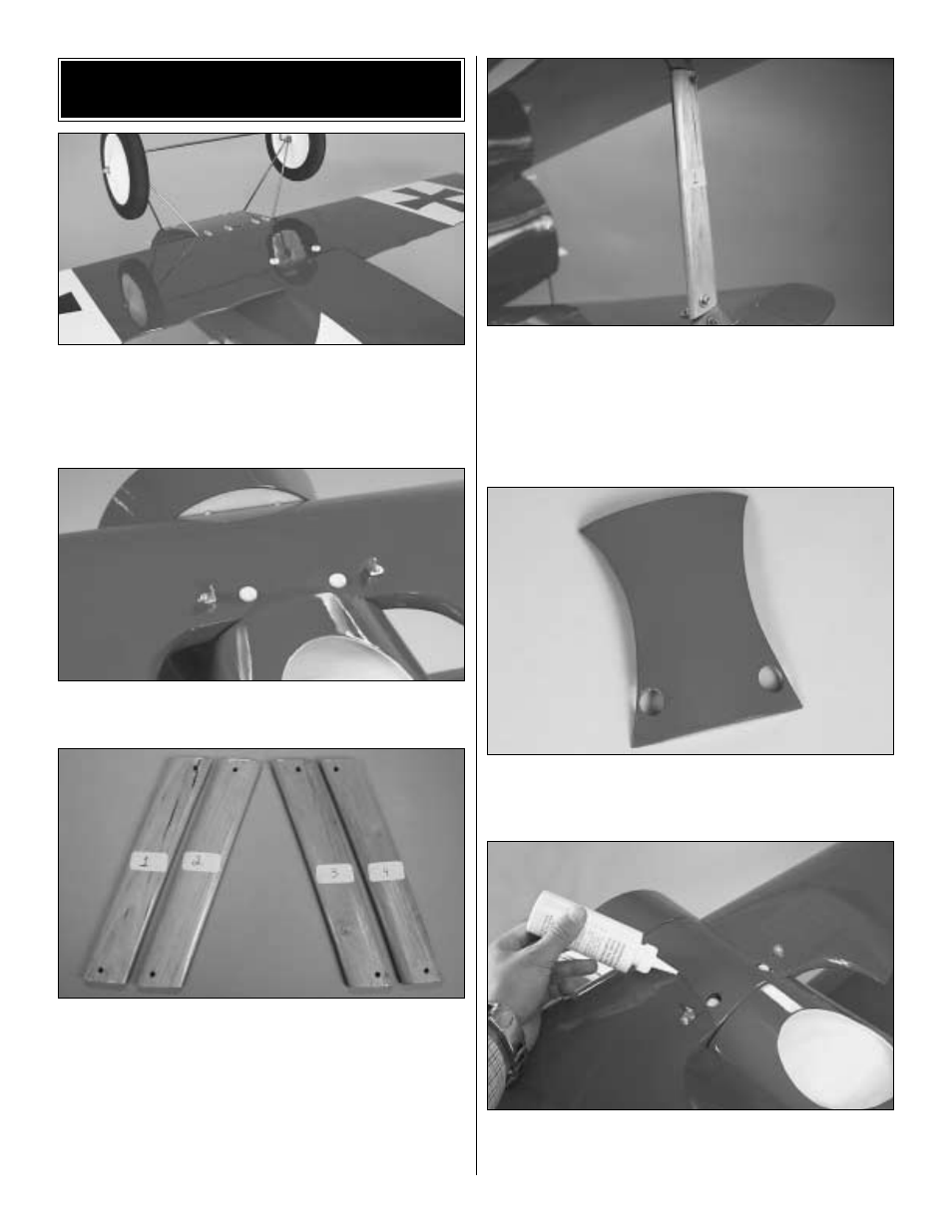 Installing the wings on the fuselage | Great Planes Fokker Dr-1 60 ARF - GPMA1380 User Manual | Page 14 / 35