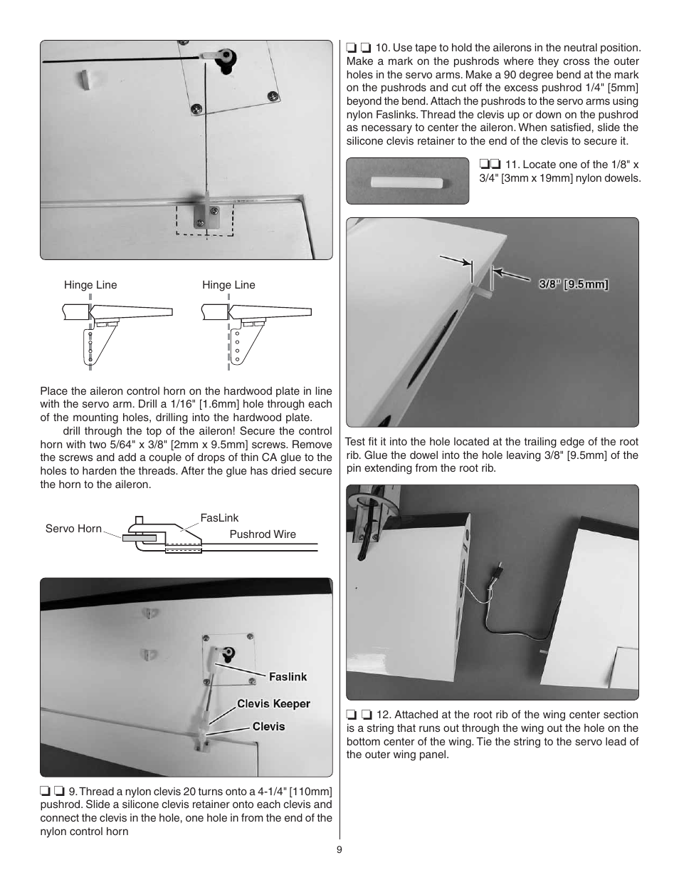 Great Planes G-44 Widgeon Seaplane EP ARF - GPMA1151 User Manual | Page 9 / 24