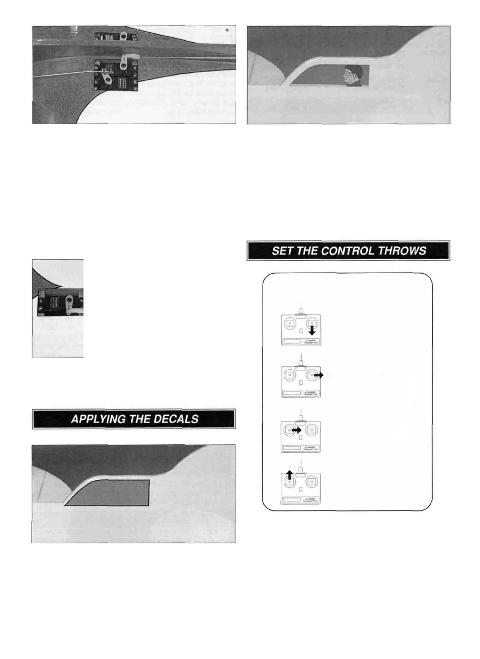 Channel radio setup | Great Planes Gee Bee Profile 40 Kit - GPMA0485 User Manual | Page 21 / 27