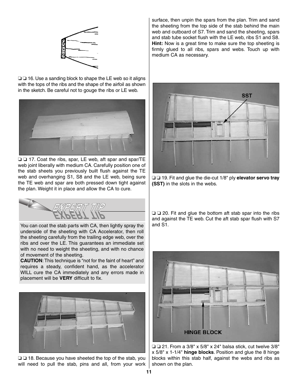 Great Planes Giant Extra 330L Kit - GPMA0250 User Manual | Page 11 / 54