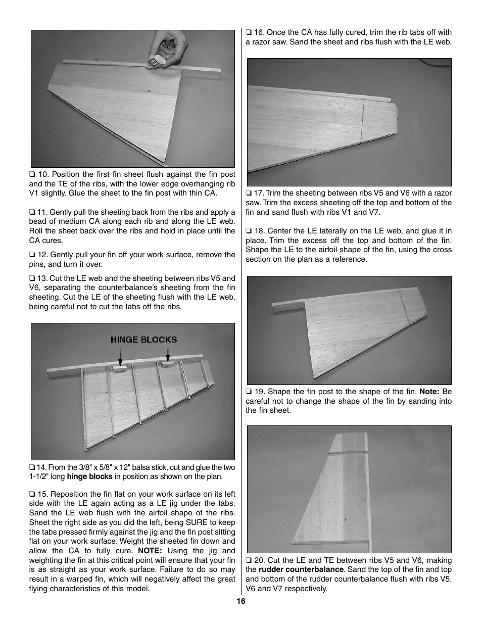 Great Planes Giant Extra 330L Kit - GPMA0250 User Manual | Page 16 / 54