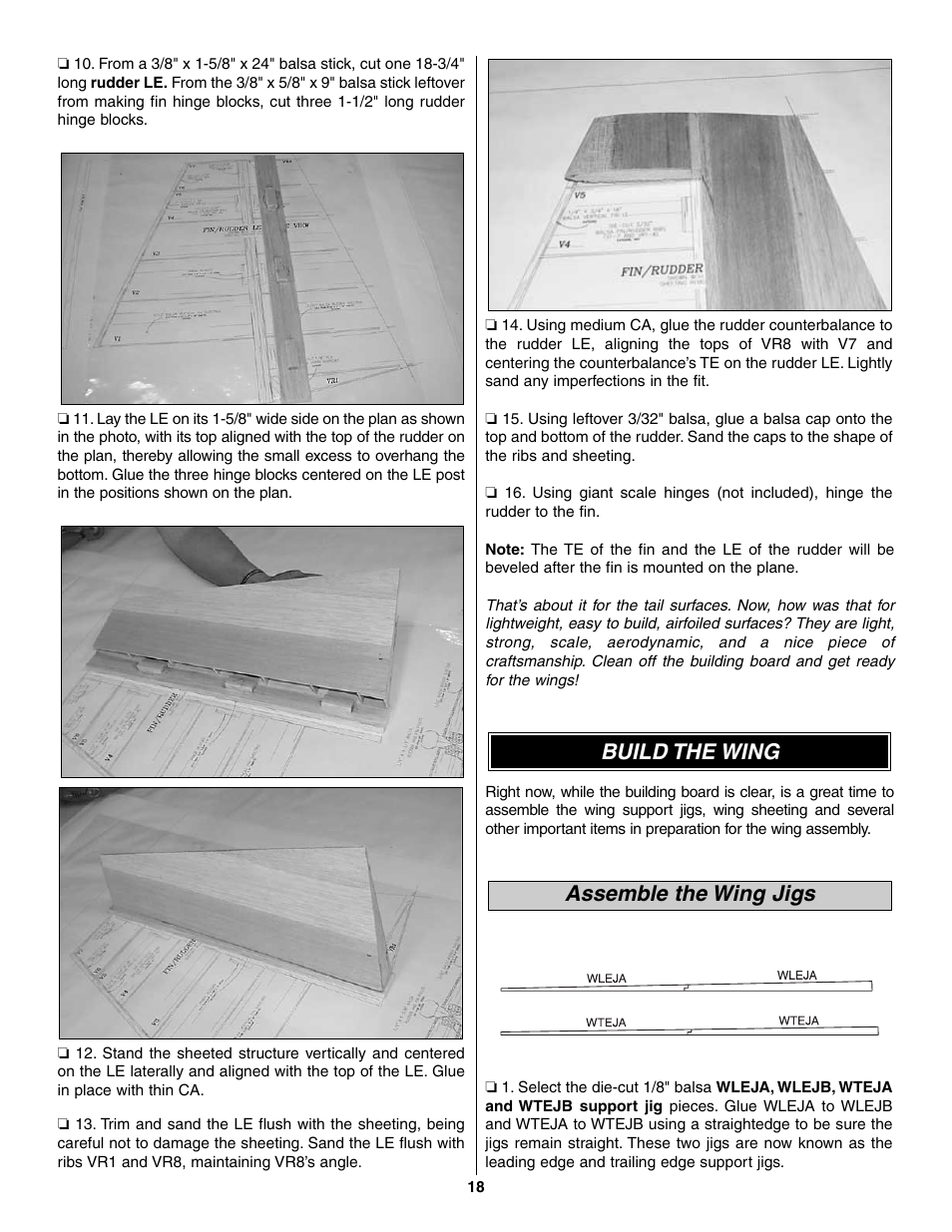Assemble the wing jigs build the wing | Great Planes Giant Extra 330L Kit - GPMA0250 User Manual | Page 18 / 54