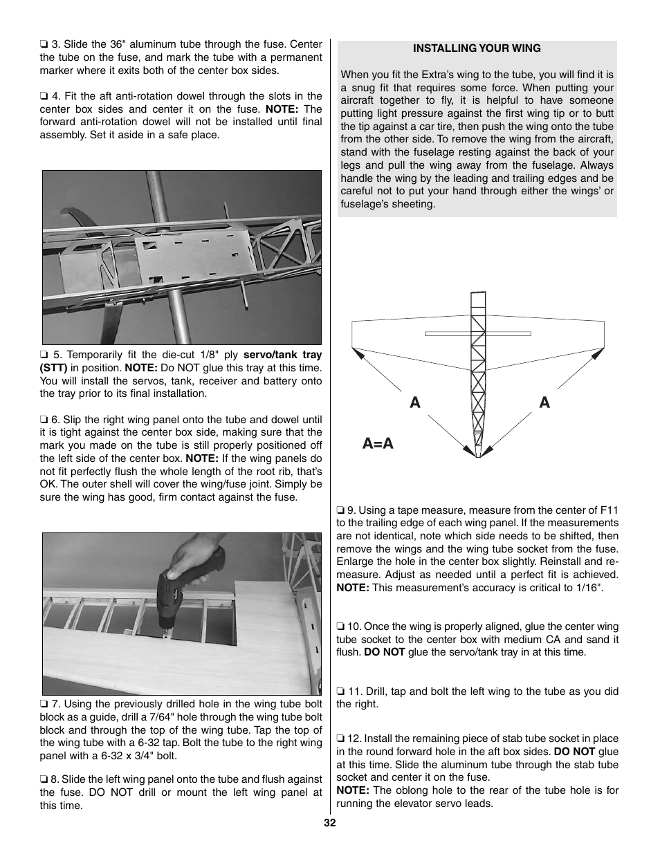 Great Planes Giant Extra 330L Kit - GPMA0250 User Manual | Page 32 / 54