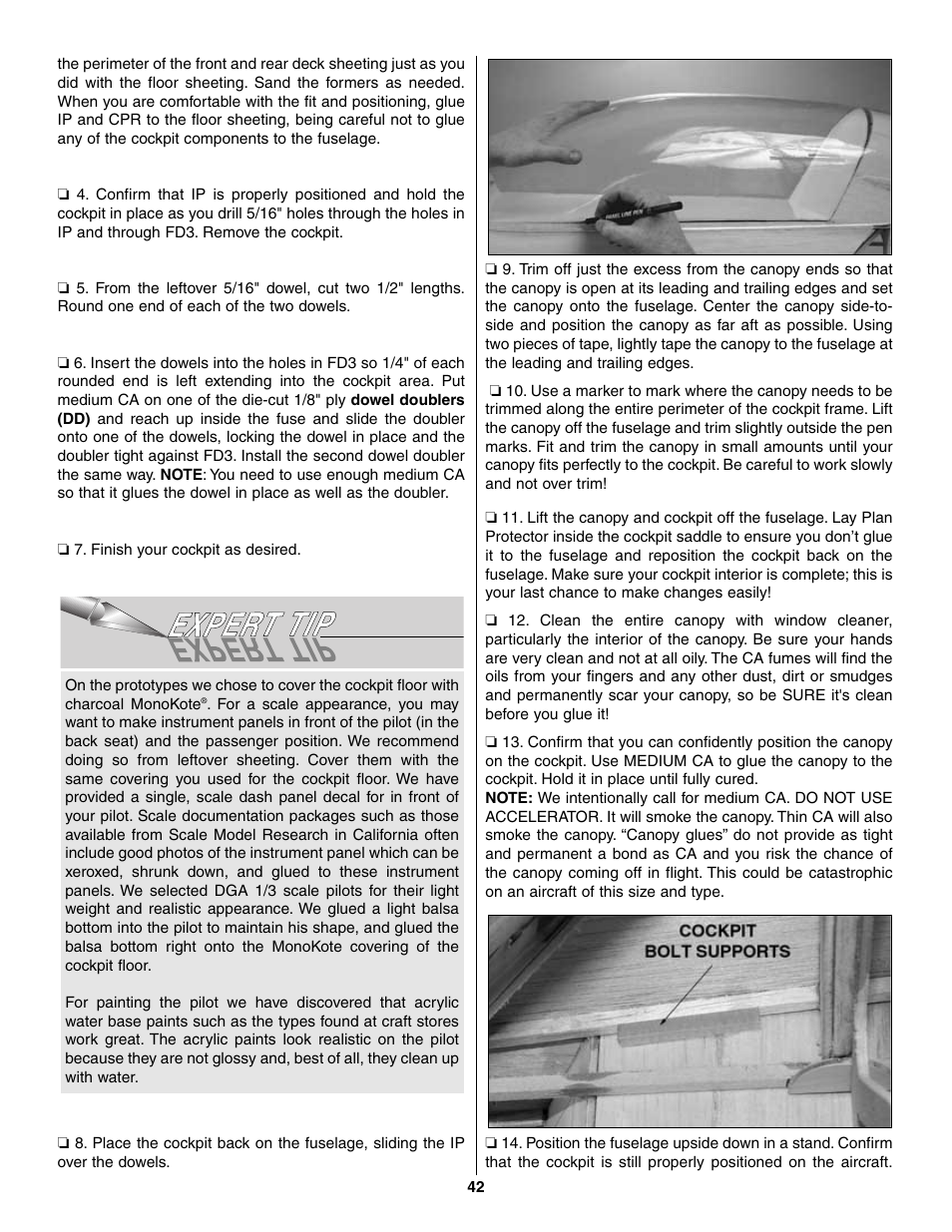 Great Planes Giant Extra 330L Kit - GPMA0250 User Manual | Page 42 / 54