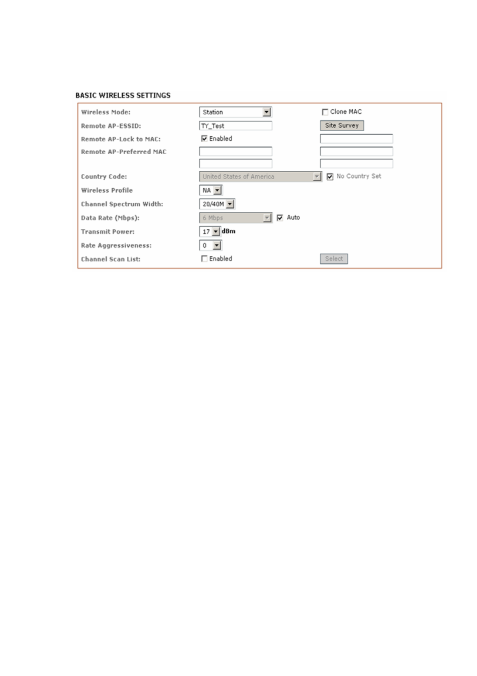 Station parameters settings | Compex Systems 802.11N User Manual | Page 37 / 77