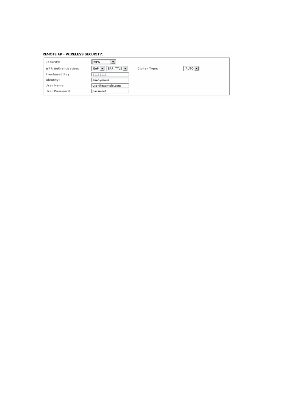 Wpa + eap_tls, wpa-ttls, wpa-peap | Compex Systems 802.11N User Manual | Page 41 / 77