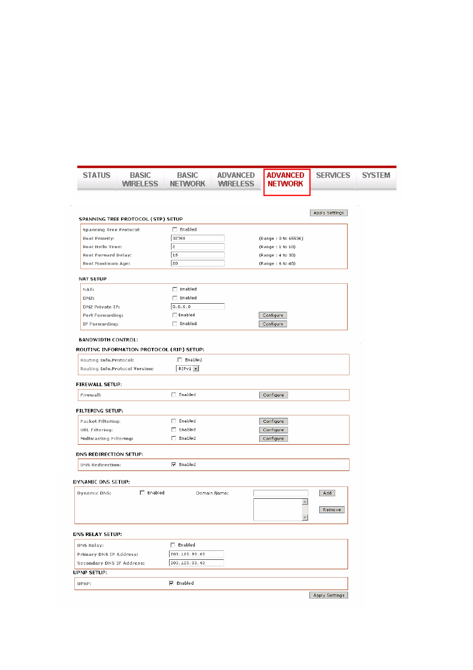 Advanced network tab | Compex Systems 802.11N User Manual | Page 47 / 77