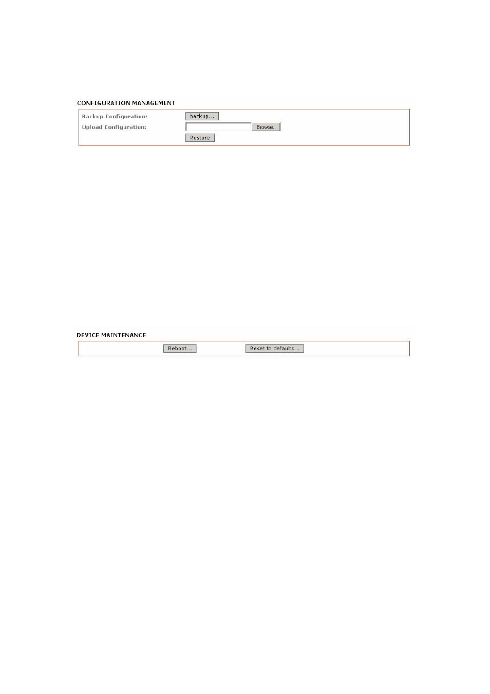 Configuration management, Device maintenance | Compex Systems 802.11N User Manual | Page 60 / 77