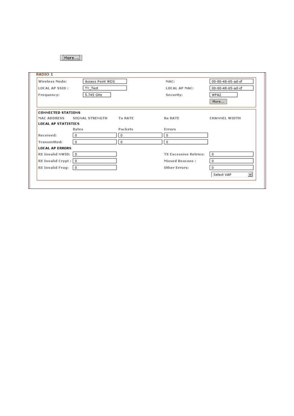 Station connection status info | Compex Systems 802.11N User Manual | Page 63 / 77