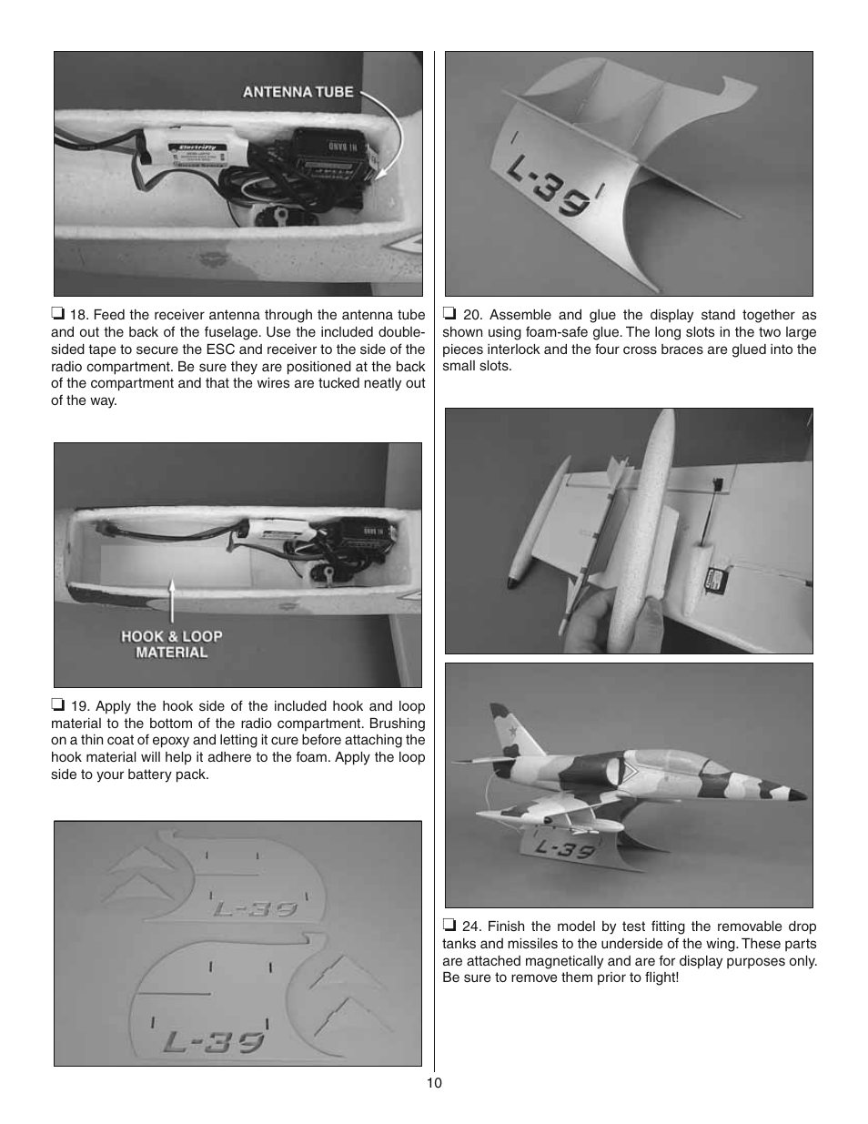 Great Planes L-39 EP Ducted Fan ARF - GPMA1869 User Manual | Page 10 / 16