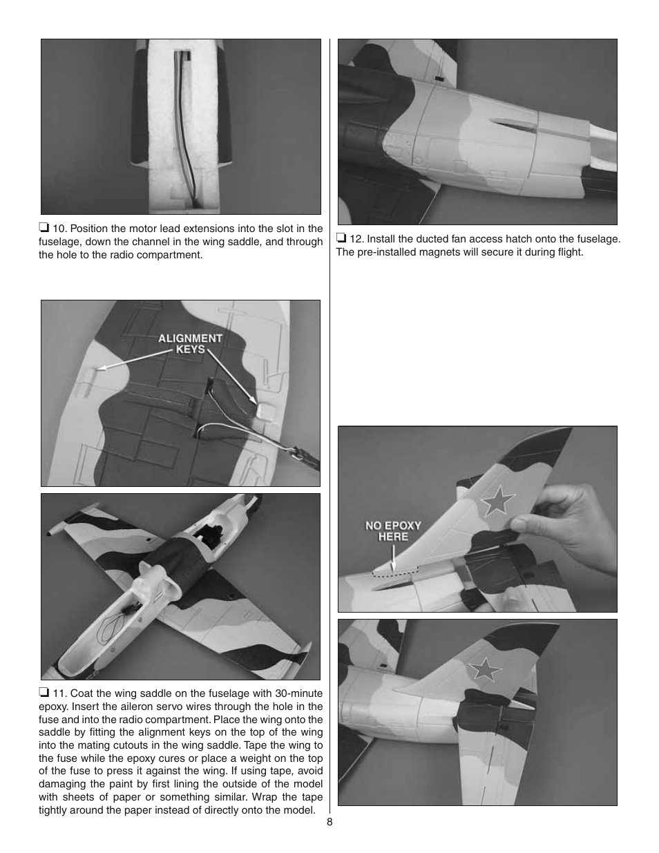 Great Planes L-39 EP Ducted Fan ARF - GPMA1869 User Manual | Page 8 / 16