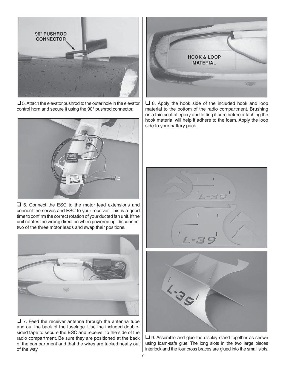 Great Planes L-39 EP Ducted Fan RxR - GPMA6002 User Manual | Page 7 / 12