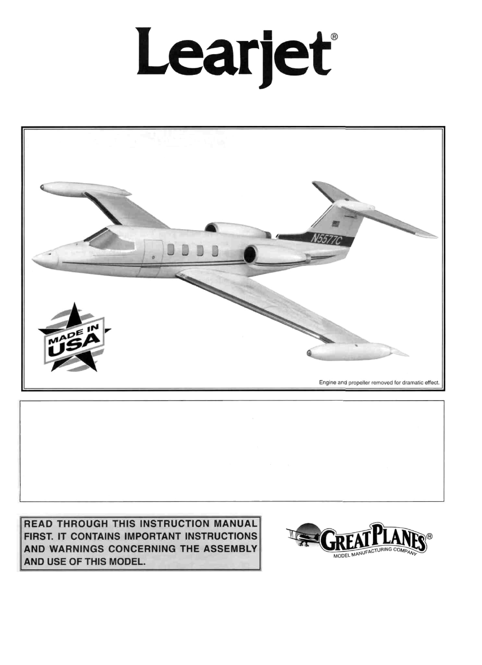 Great Planes Learjet 40 Kit - GPMA0439 User Manual | 40 pages