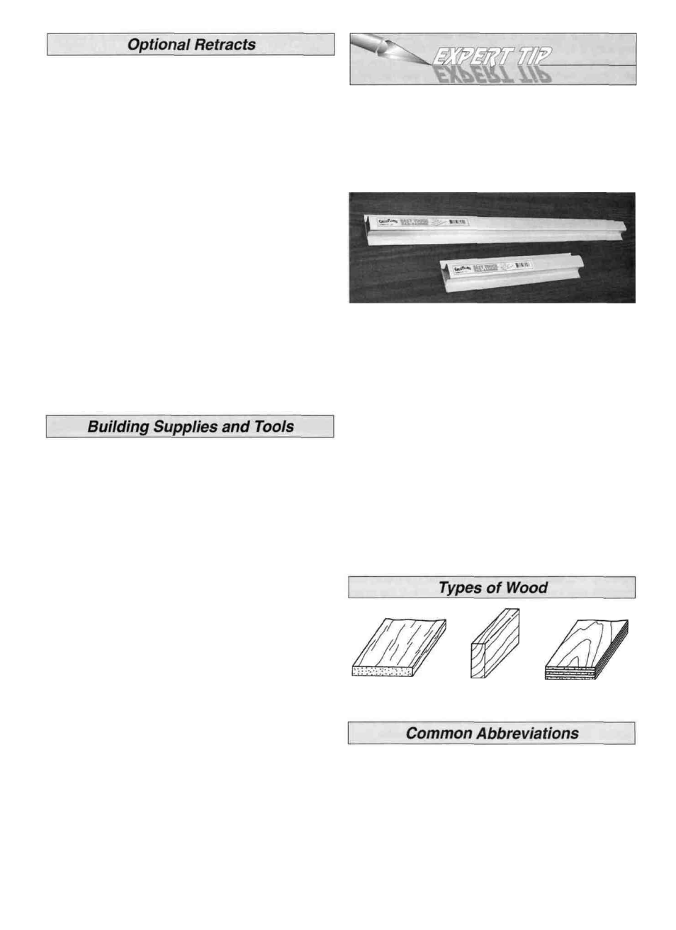 Balsa basswood plywood | Great Planes Learjet 40 Kit - GPMA0439 User Manual | Page 4 / 40