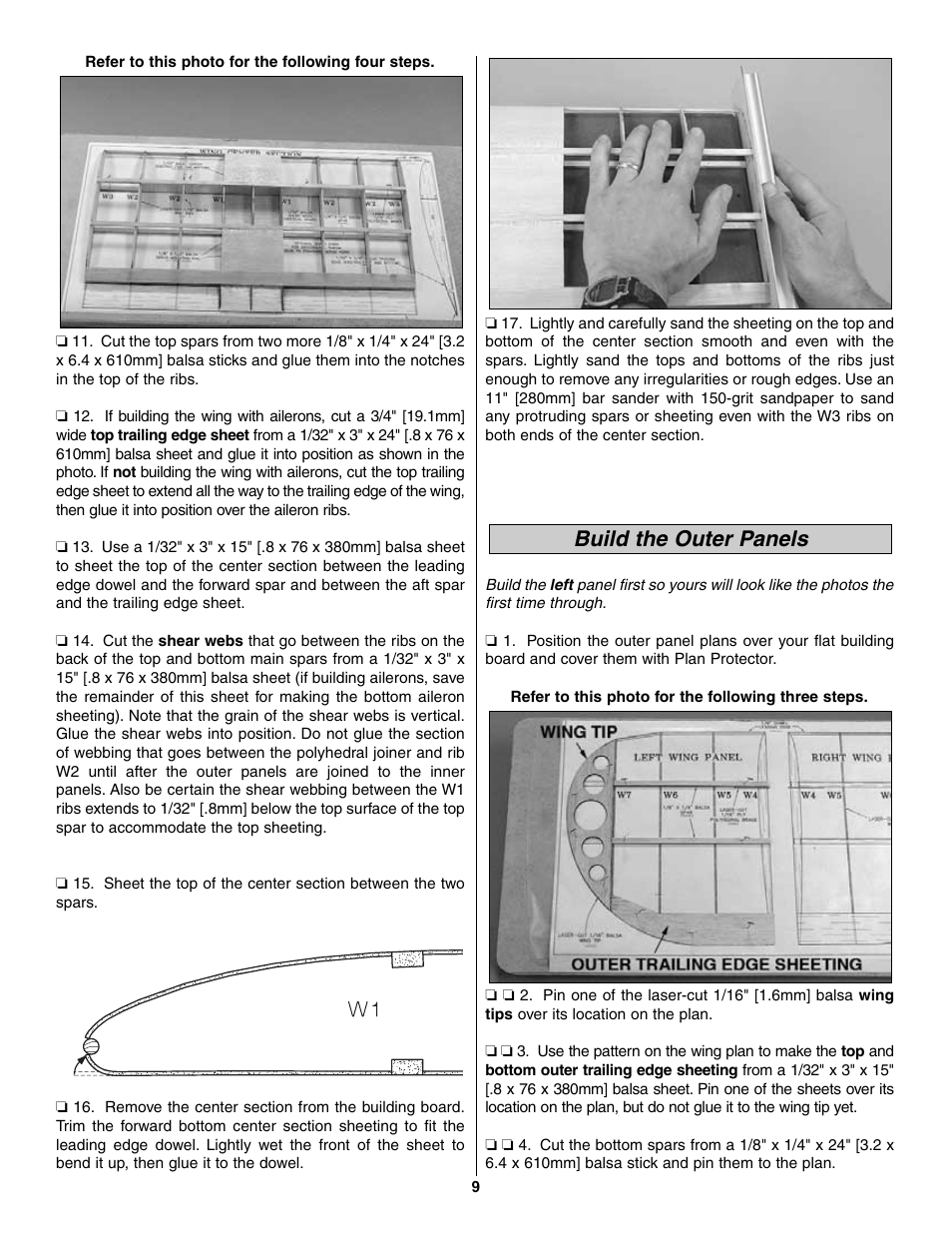 Build the outer panels | Great Planes Lil' Poke Park Flyer Kit - GPMA0005 User Manual | Page 9 / 26