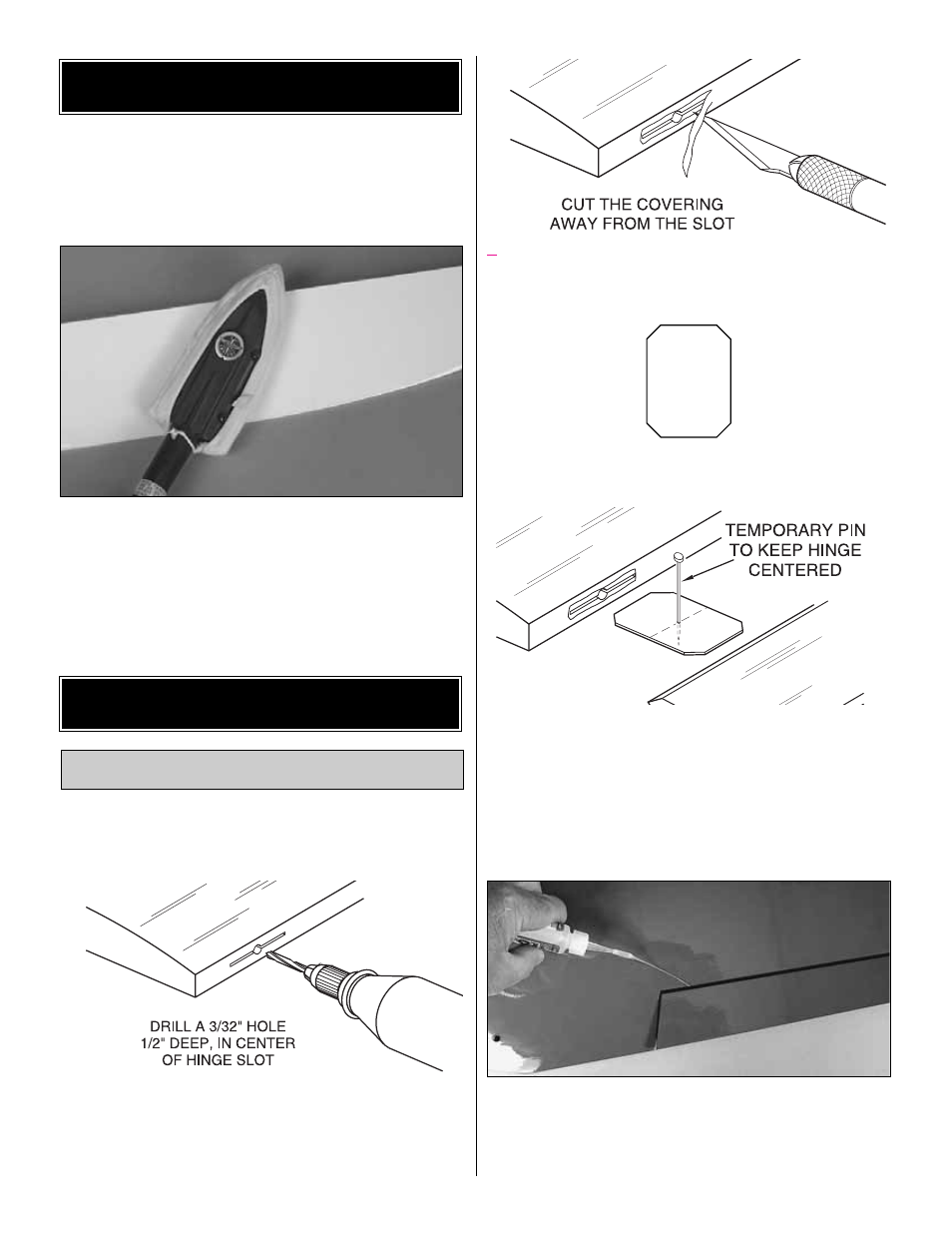Install the ailerons build the wing preparations | Great Planes Little Toni ARF - GPMA1320 User Manual | Page 7 / 28