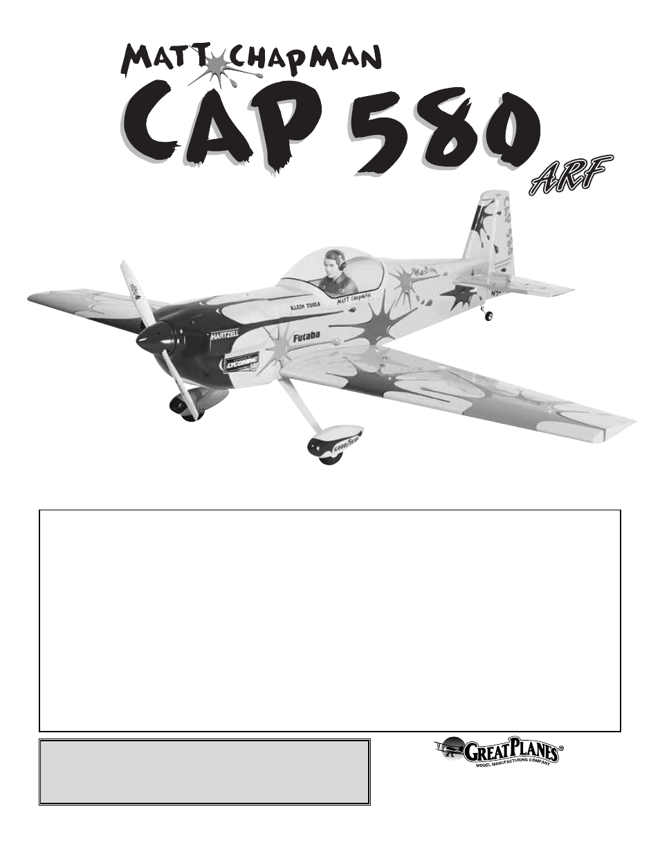 Great Planes Matt Chapman CAP 580 46 ARF - GPMA1280 User Manual | 24 pages