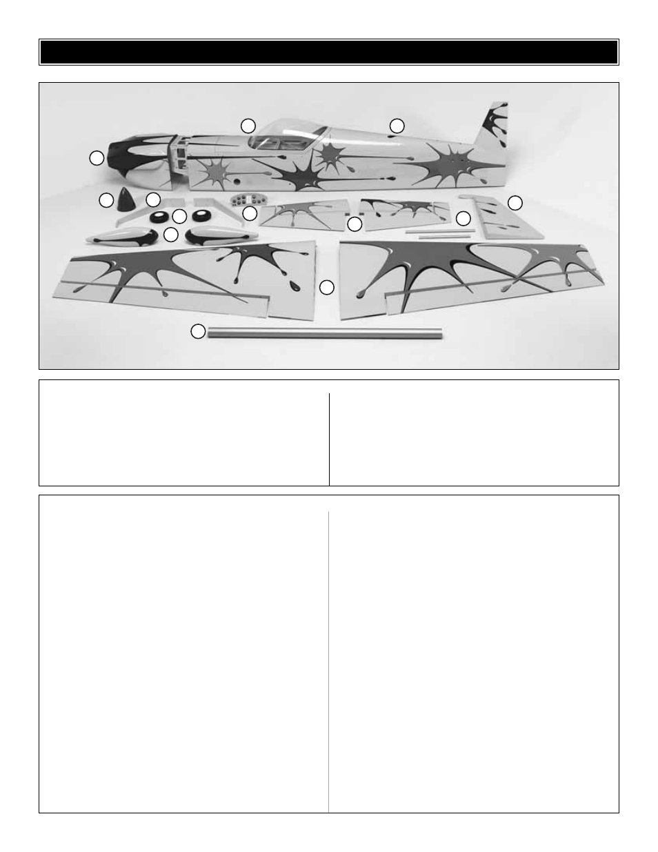 Kit contents | Great Planes Matt Chapman CAP 580 Giant ARF - GPMA1285 User Manual | Page 6 / 28