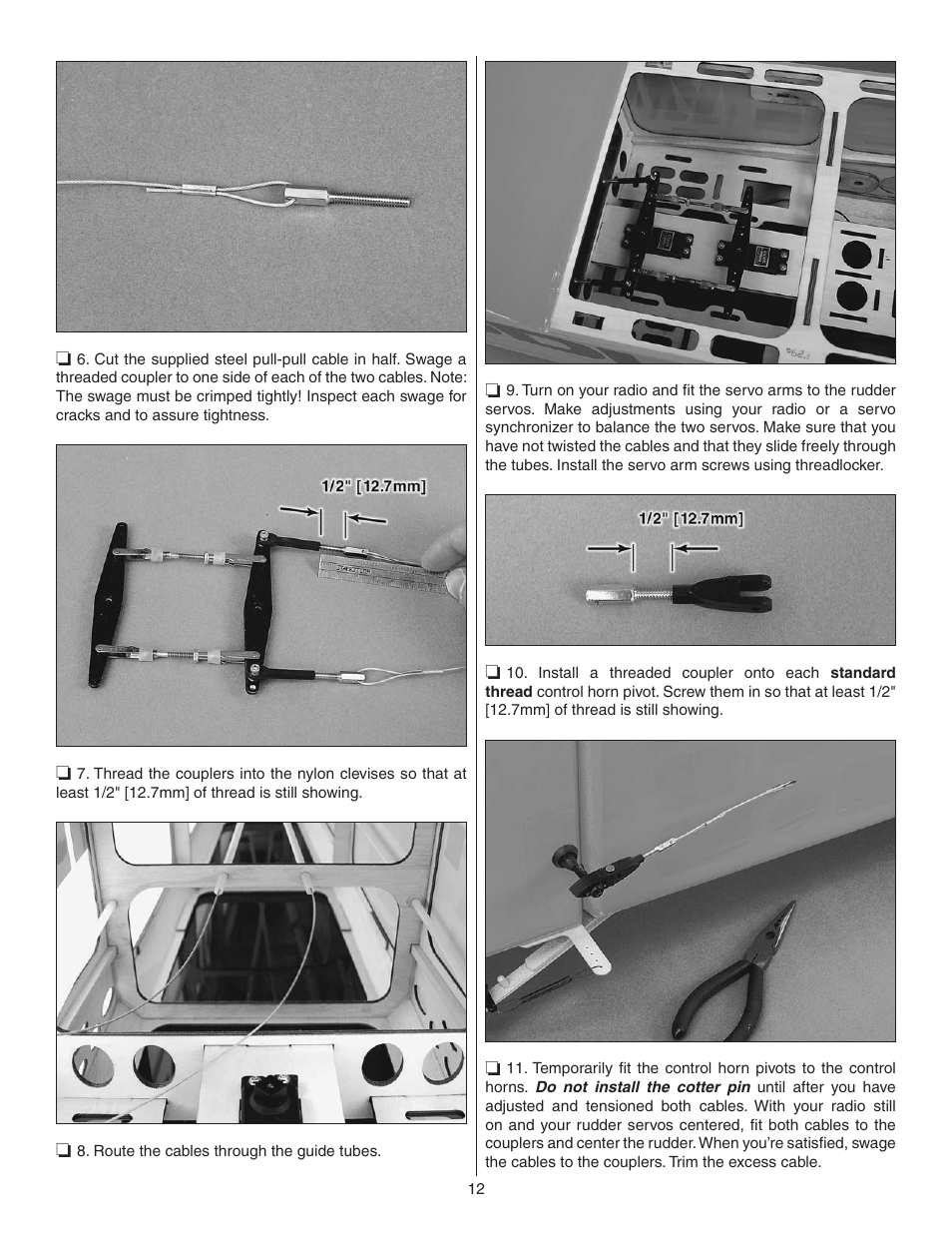 Great Planes Matt Chapman Eagle 580 ARF 1/3 Scale - GPMA1286 User Manual | Page 12 / 32