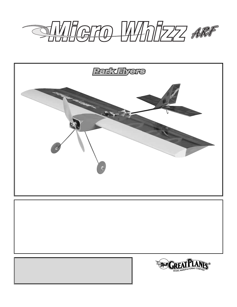 Great Planes Micro Whizz ARF - GPMA1102 User Manual | 16 pages