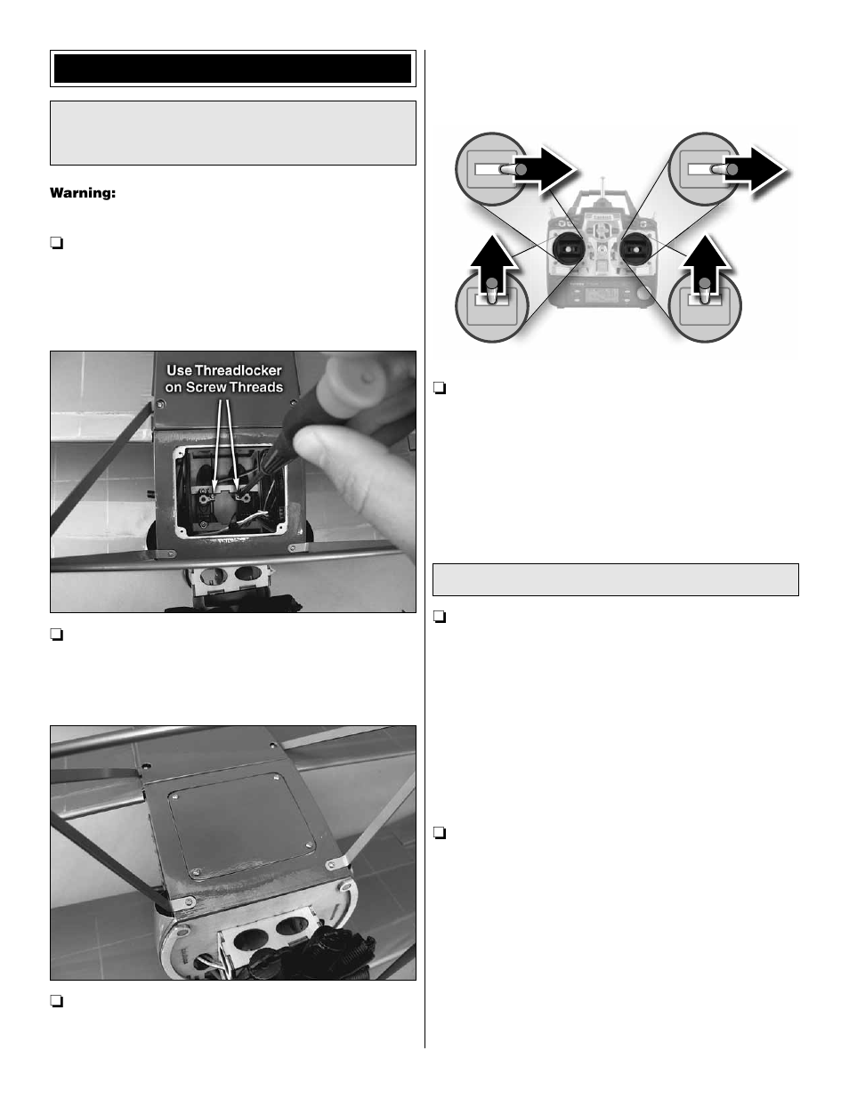 Set the control throws | Great Planes Nieuport XI EP ARF - GPMA1146 User Manual | Page 17 / 24