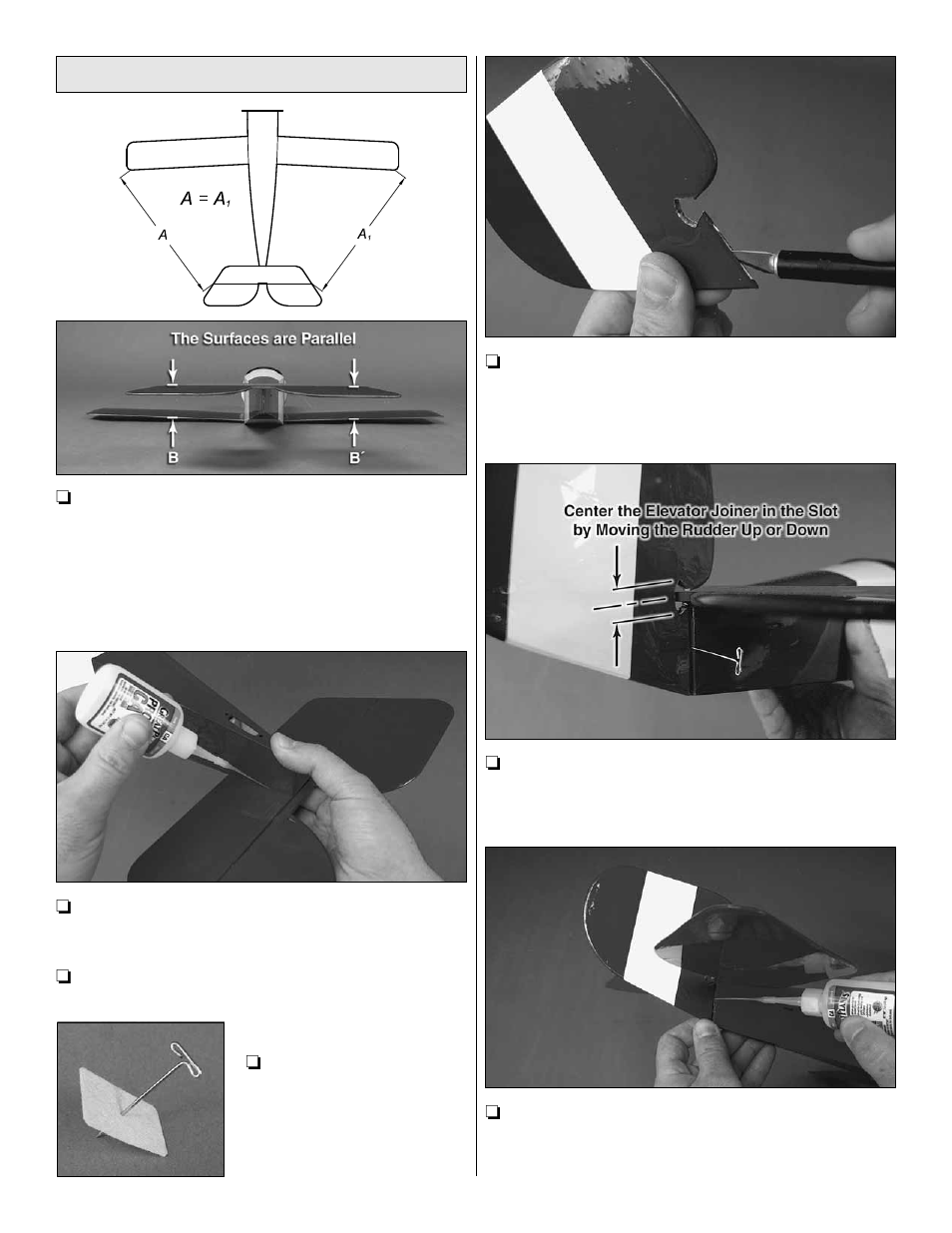 Install the tail | Great Planes Nieuport XI EP ARF - GPMA1146 User Manual | Page 7 / 24