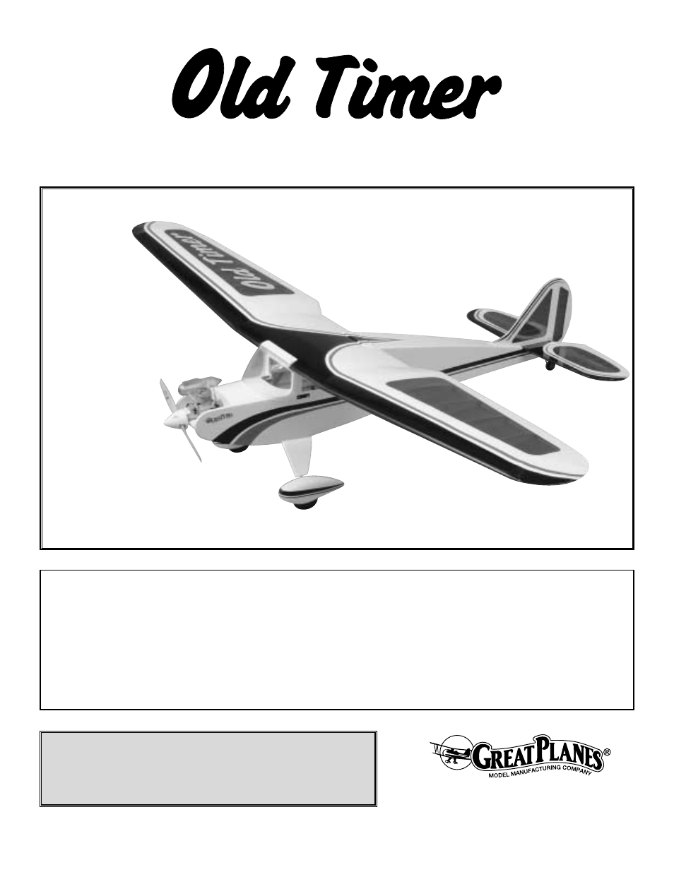 Great Planes Old Timer 40 Kit - GPMA0495 User Manual | 46 pages