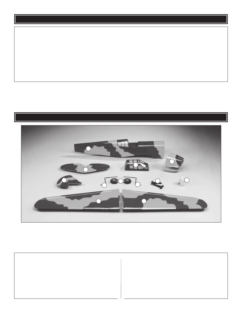 Kit inspection, Kit contents | Great Planes P-40 Warhawk GP/EP ARF - GPMA1472 User Manual | Page 7 / 32