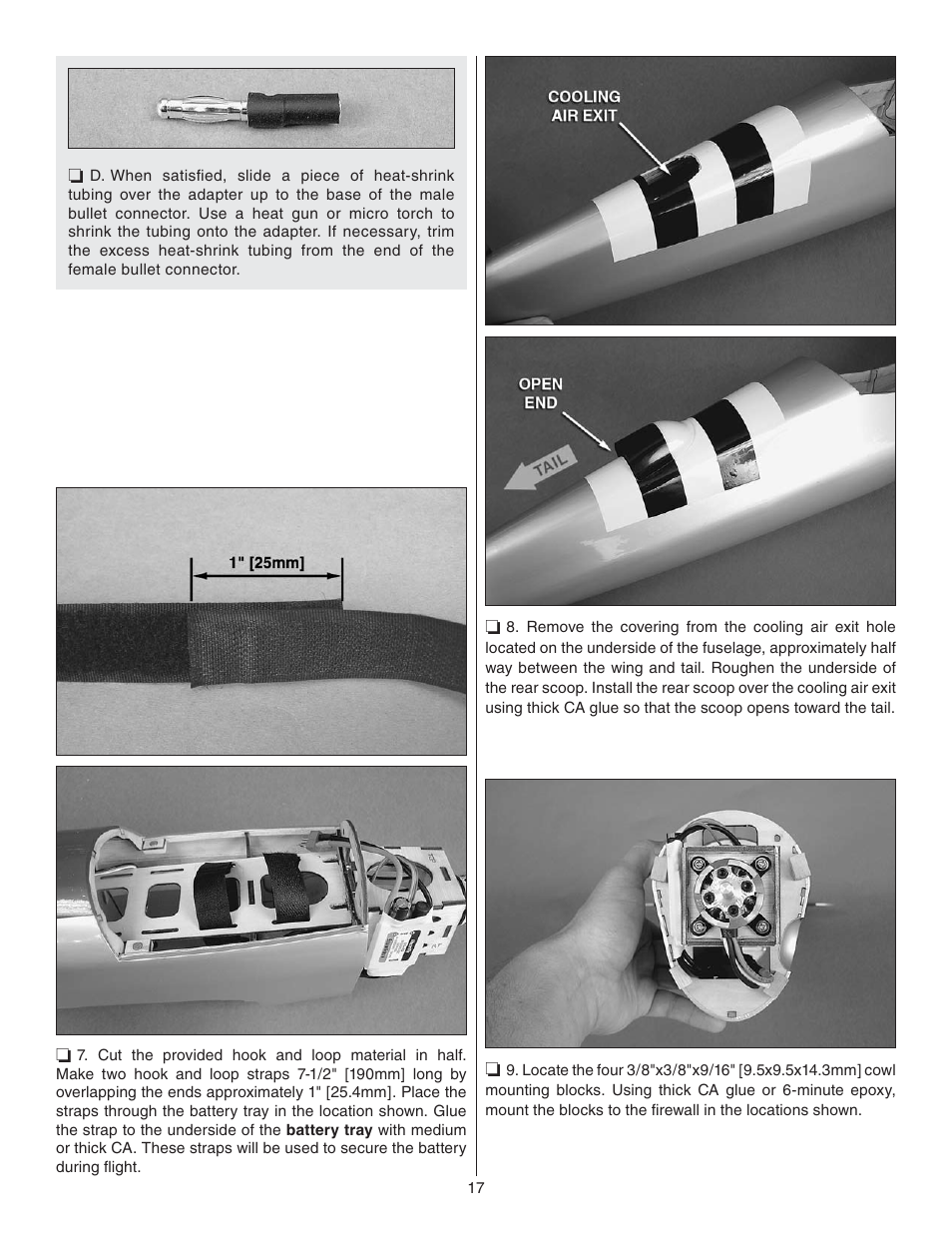 Great Planes P-47 Thunderbolt GP/EP ARF - GPMA1479 User Manual | Page 17 / 28