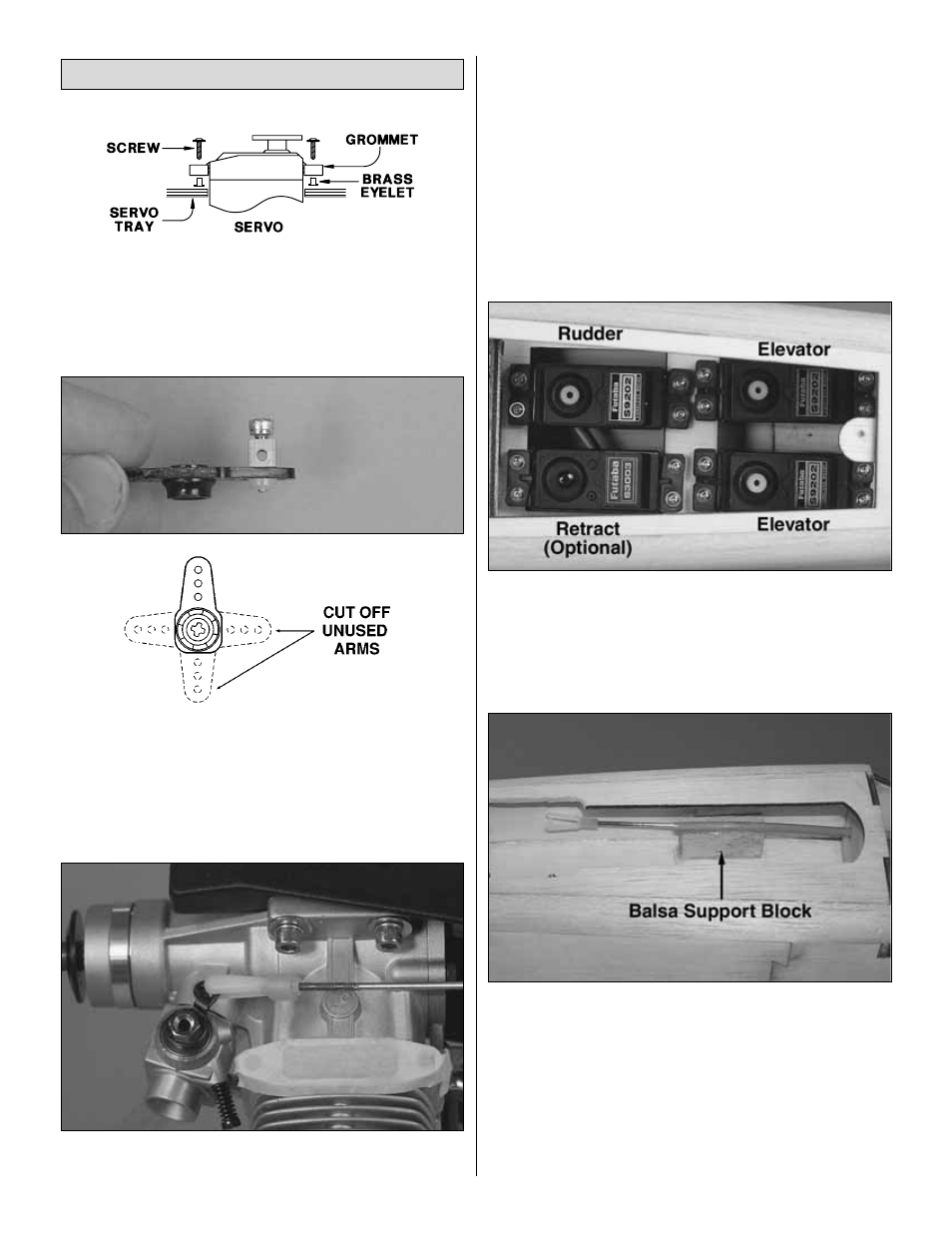 Install the servos and pushrods | Great Planes Patriot XL Kit - GPMA0450 User Manual | Page 33 / 48