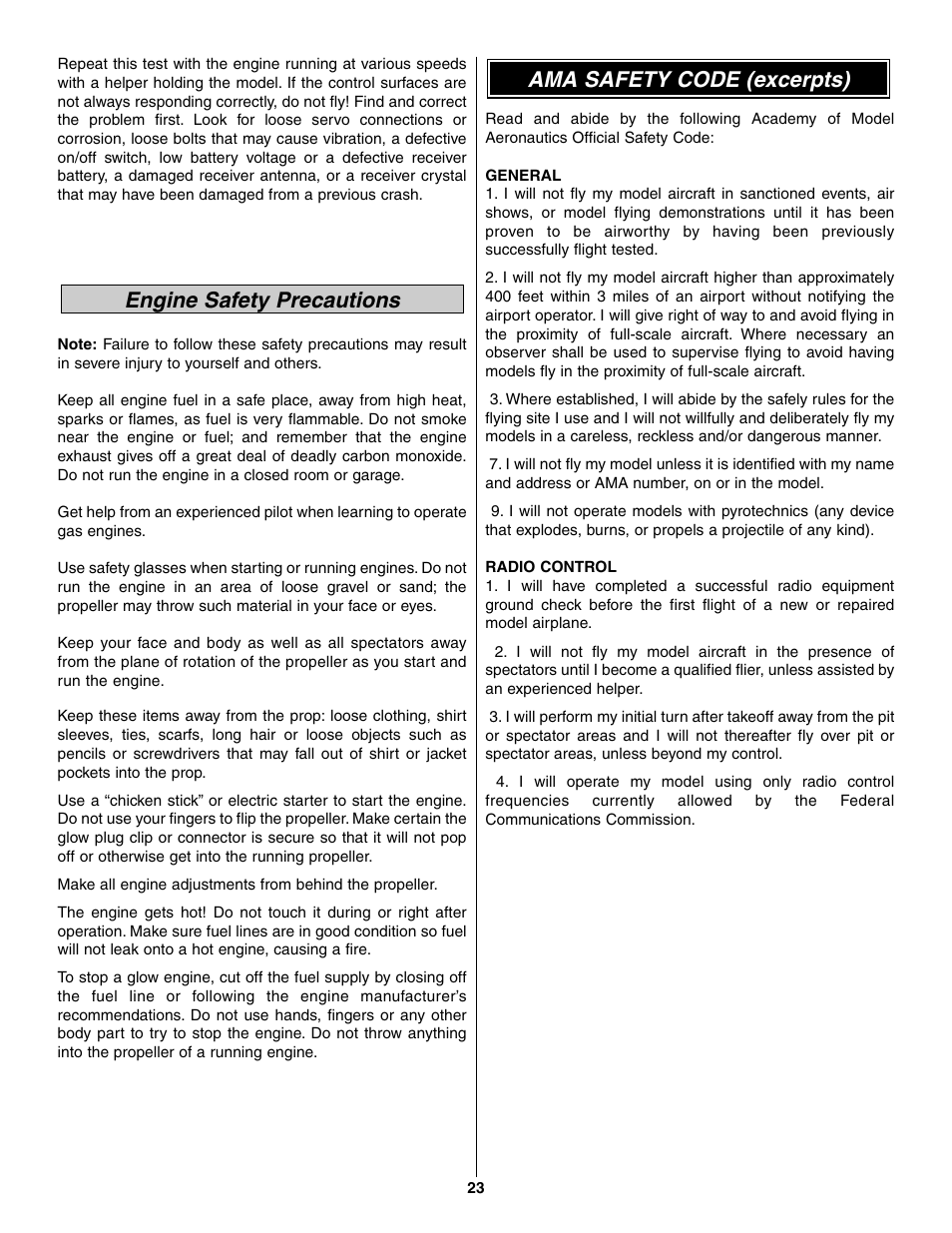 Great Planes Piper J-3 Cub Fabric Covered ARF - GPMA1311 User Manual | Page 23 / 24